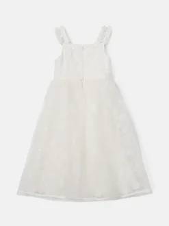 Angel & Rocket White Sparkle Embroidered Olivia Dress