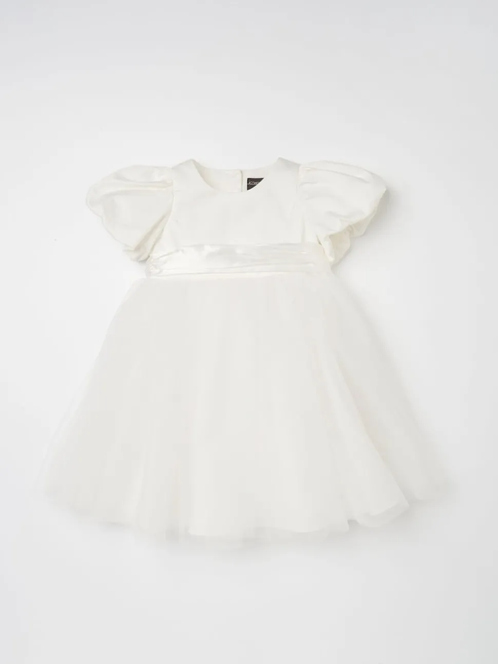Angel & Rocket White Taffeta Bow Baby Dress