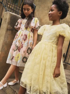 Angel & Rocket White Verity Flower Sequin Dress