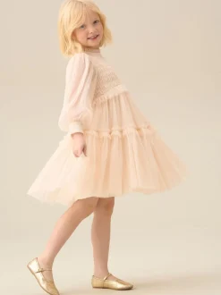 Angel & Rocket White Willow Ivory Balloon Sleeve Boho Dress