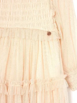 Angel & Rocket White Willow Ivory Balloon Sleeve Boho Dress