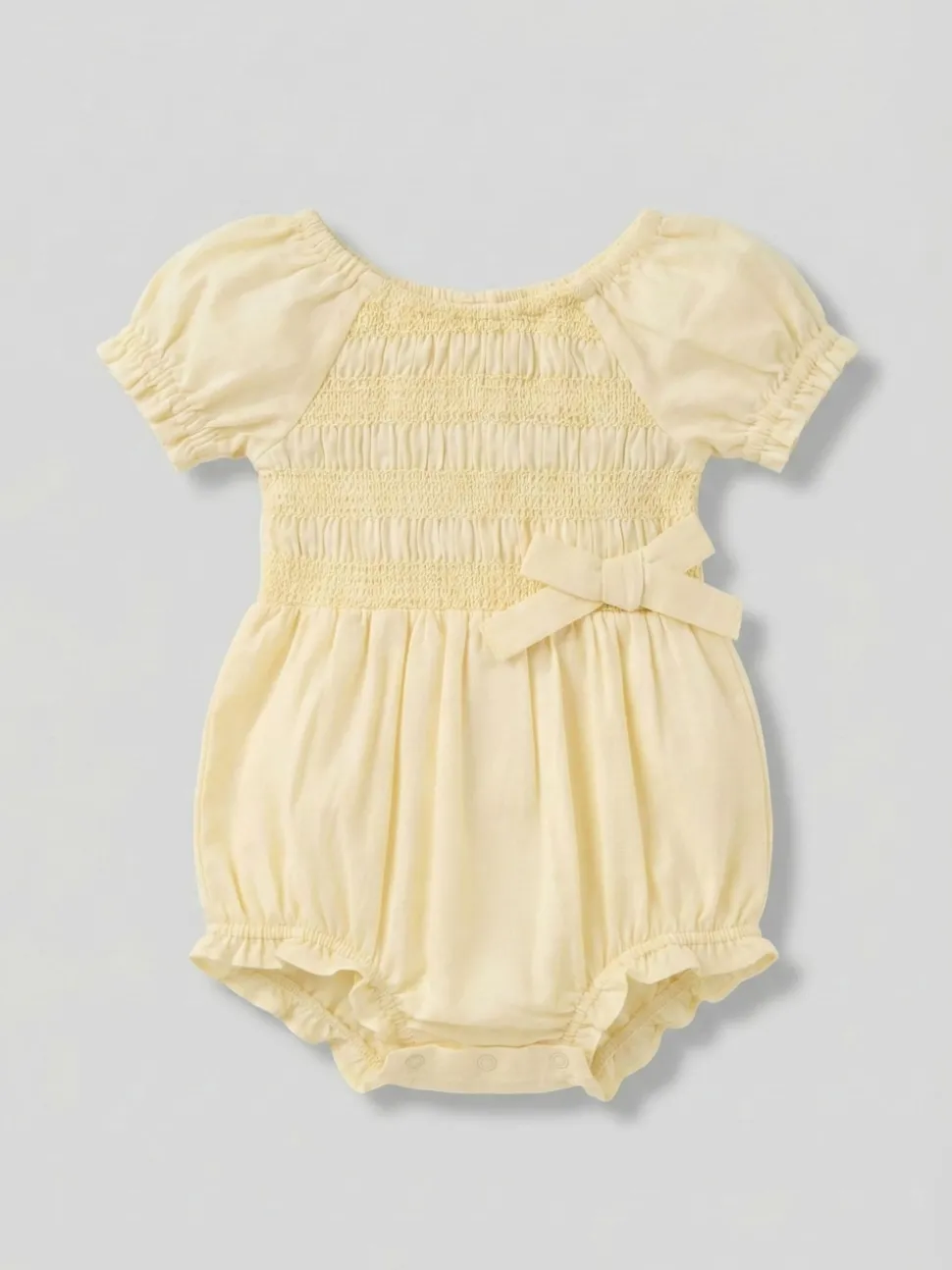 Angel & Rocket Yellow Etta Shirred Rompersuits