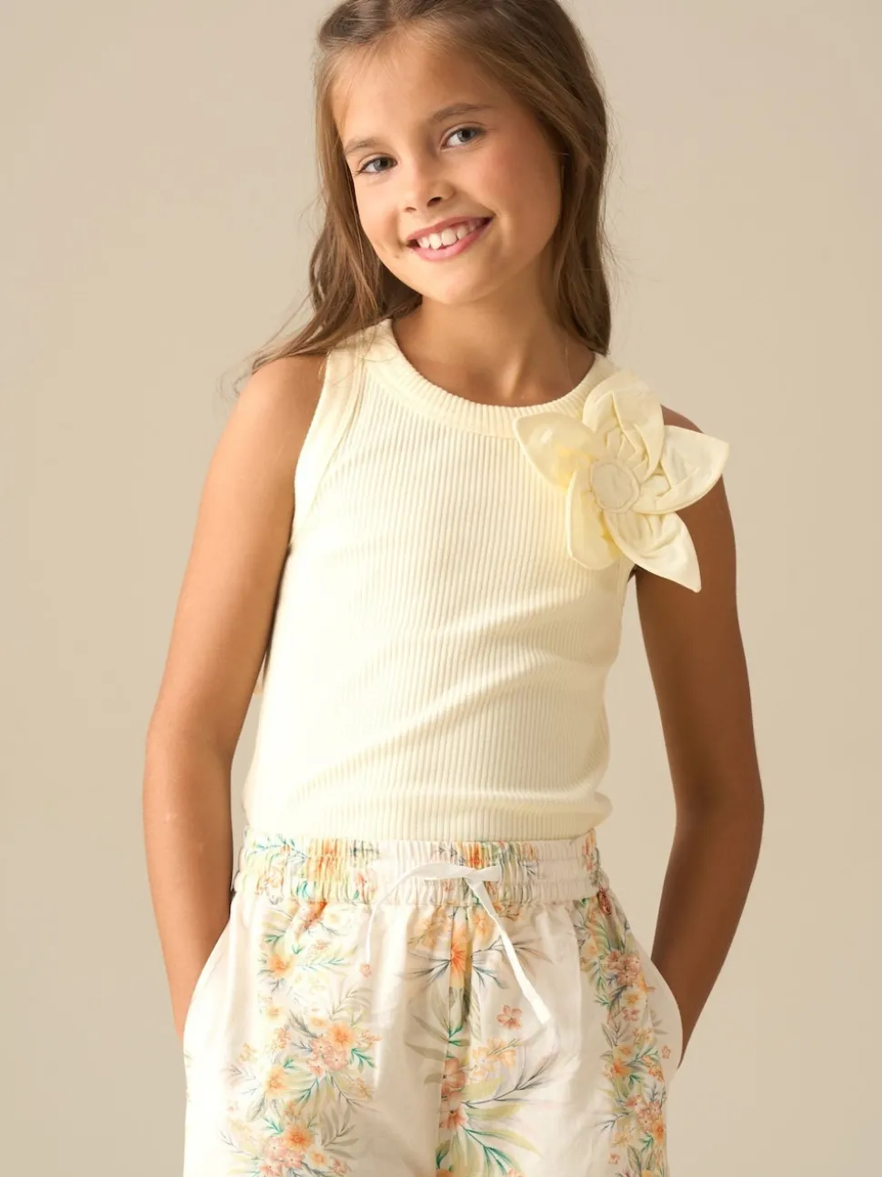 Angel & Rocket Yellow Jess Yellow Flower Corsage Vest