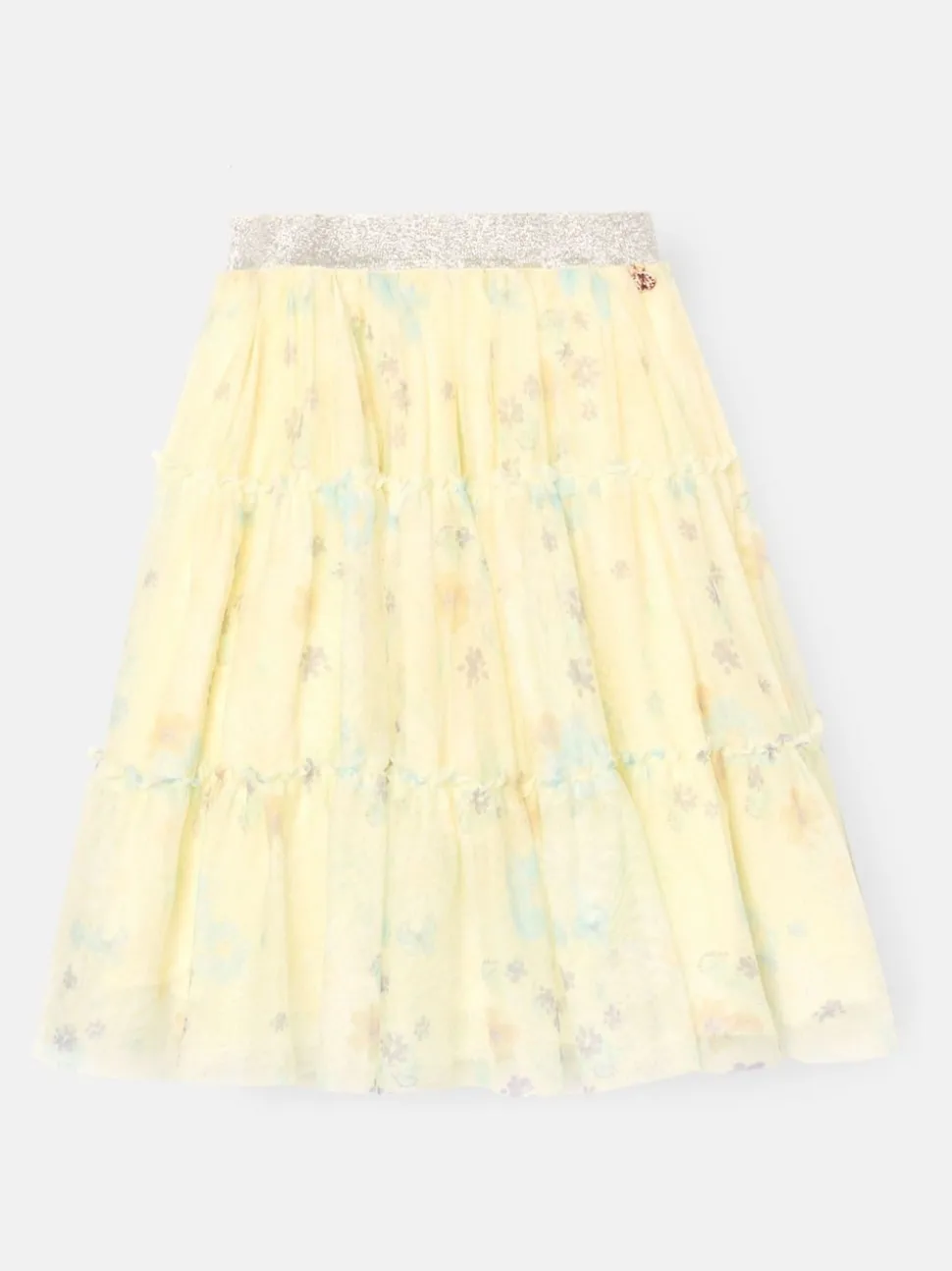 Angel & Rocket Yellow Mae Floral Print Mesh Skirt