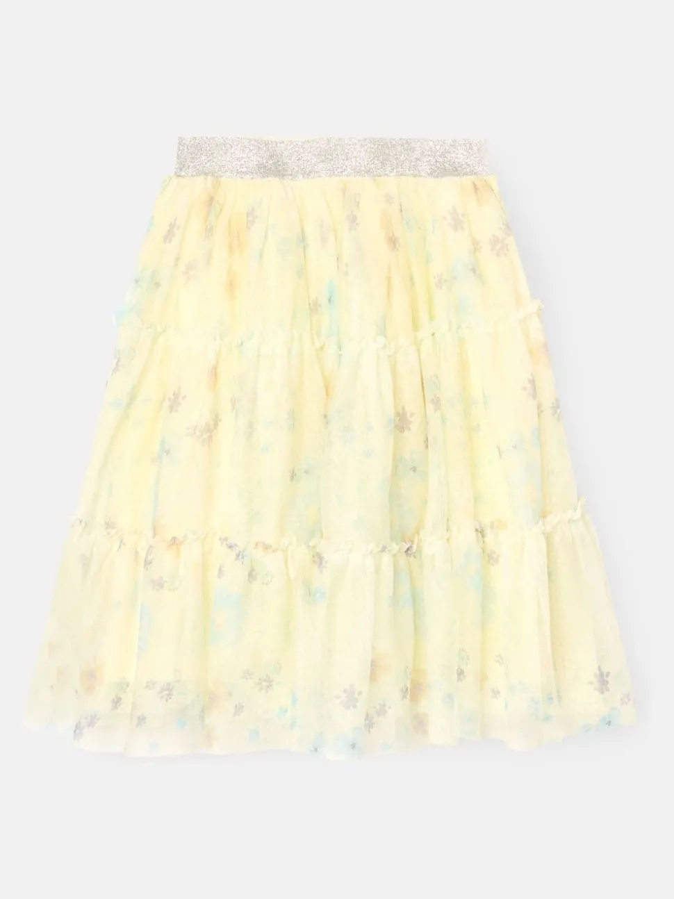 Angel & Rocket Yellow Mae Floral Print Mesh Skirt
