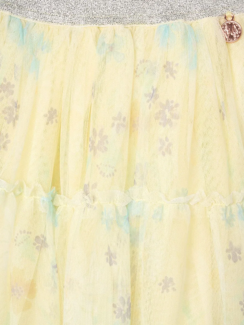 Angel & Rocket Yellow Mae Floral Print Mesh Skirt