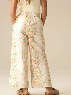 Angel & Rocket Yellow Primrose Floral Print Tie Waist Trousers