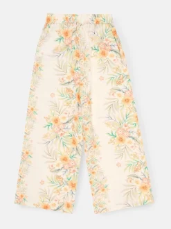 Angel & Rocket Yellow Primrose Floral Print Tie Waist Trousers
