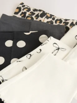 Animal Print Flared Leggings 5 Pack (3mths-7yrs)