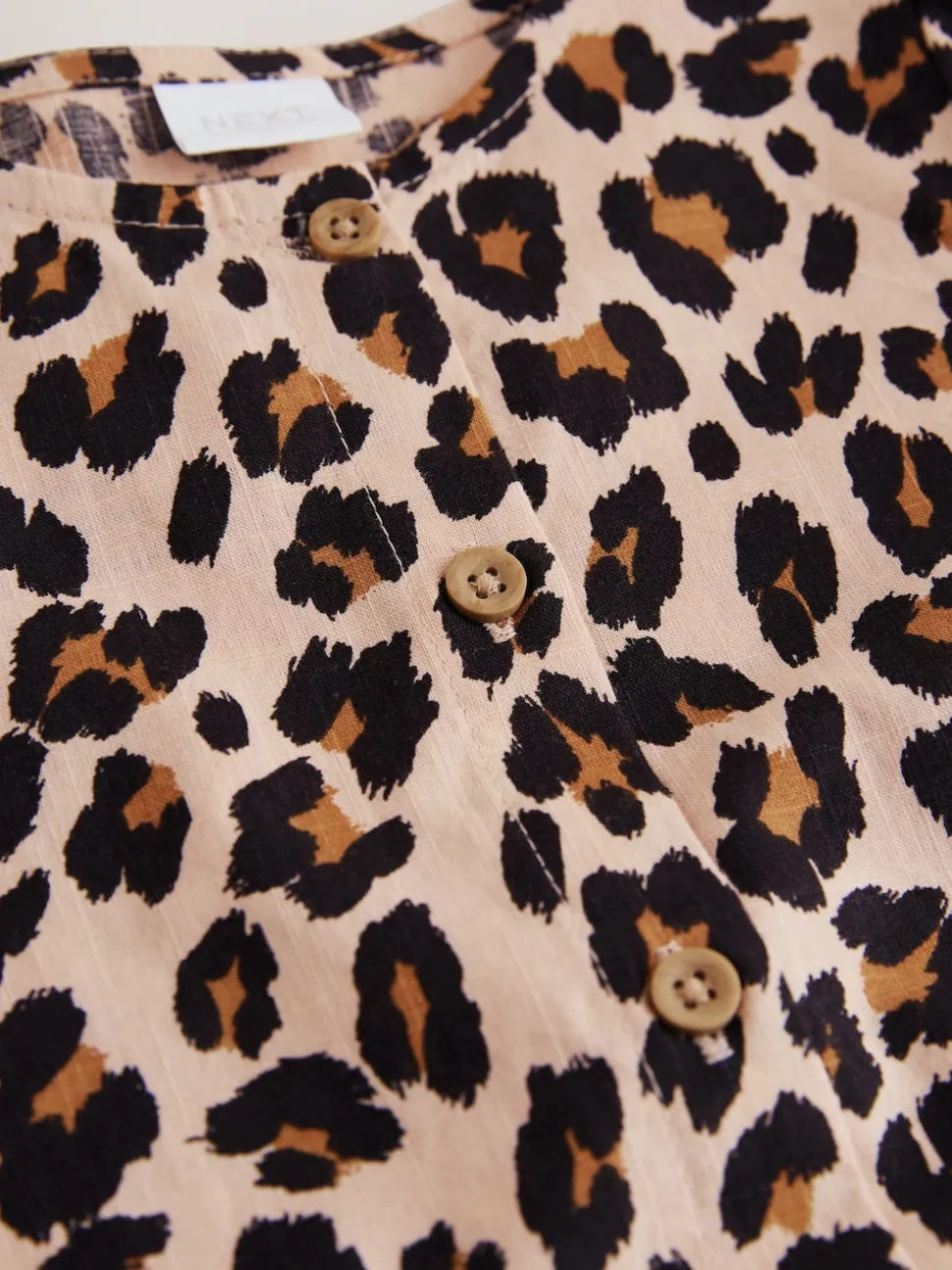 Animal Print Short Sleeve Cotton Dress (3mths-8yrs)