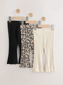 Animal Neutral Flares Leggings 3 Pack (3mths-7yrs)