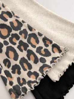 Animal Neutral Flares Leggings 3 Pack (3mths-7yrs)