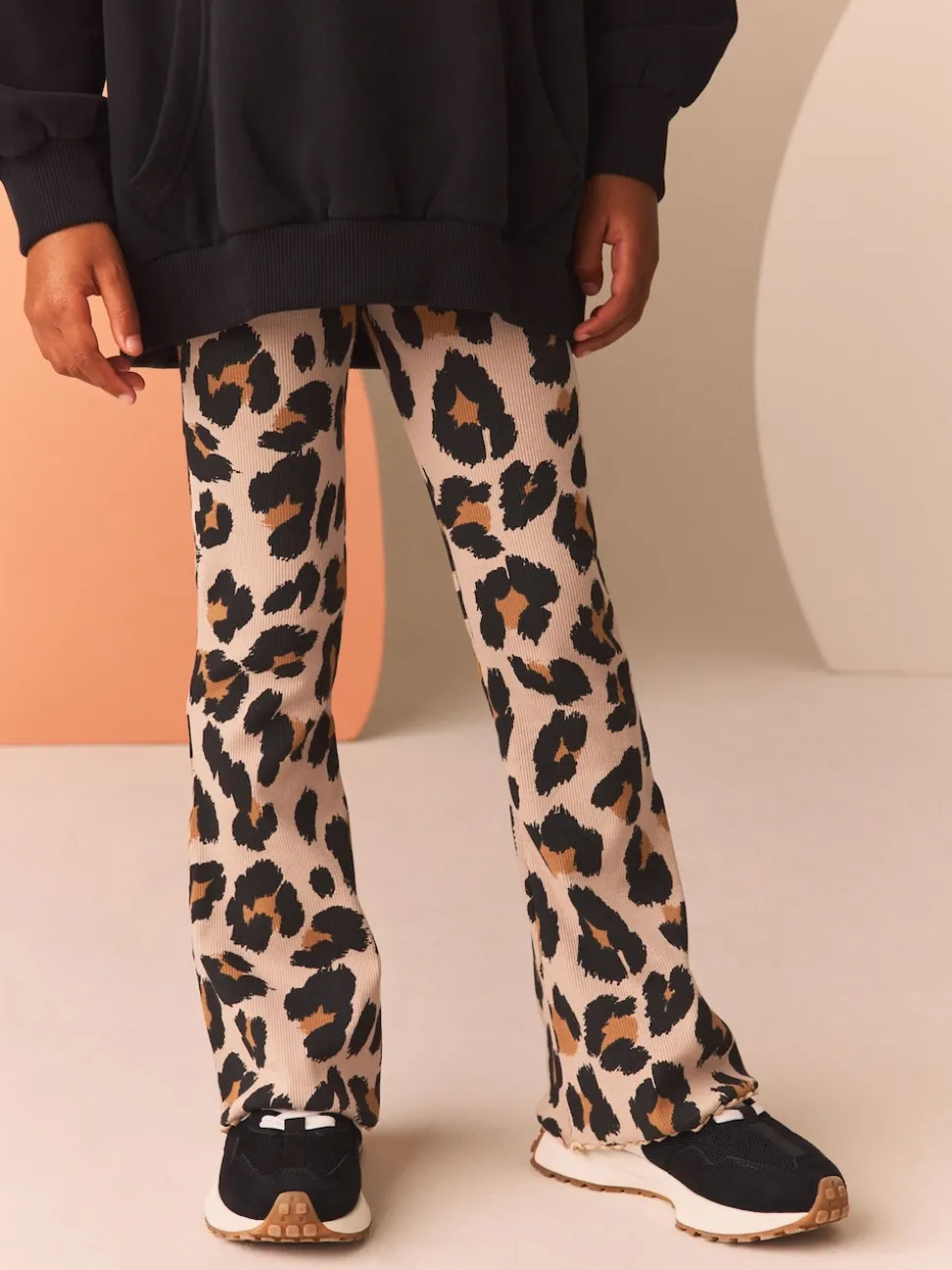 Animal 1 Pack Rib Flare Leggings (3-16yrs)