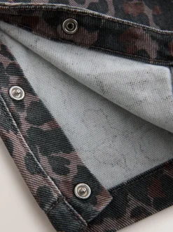 Animal Print Denim Dungarees (3mths-7yrs)