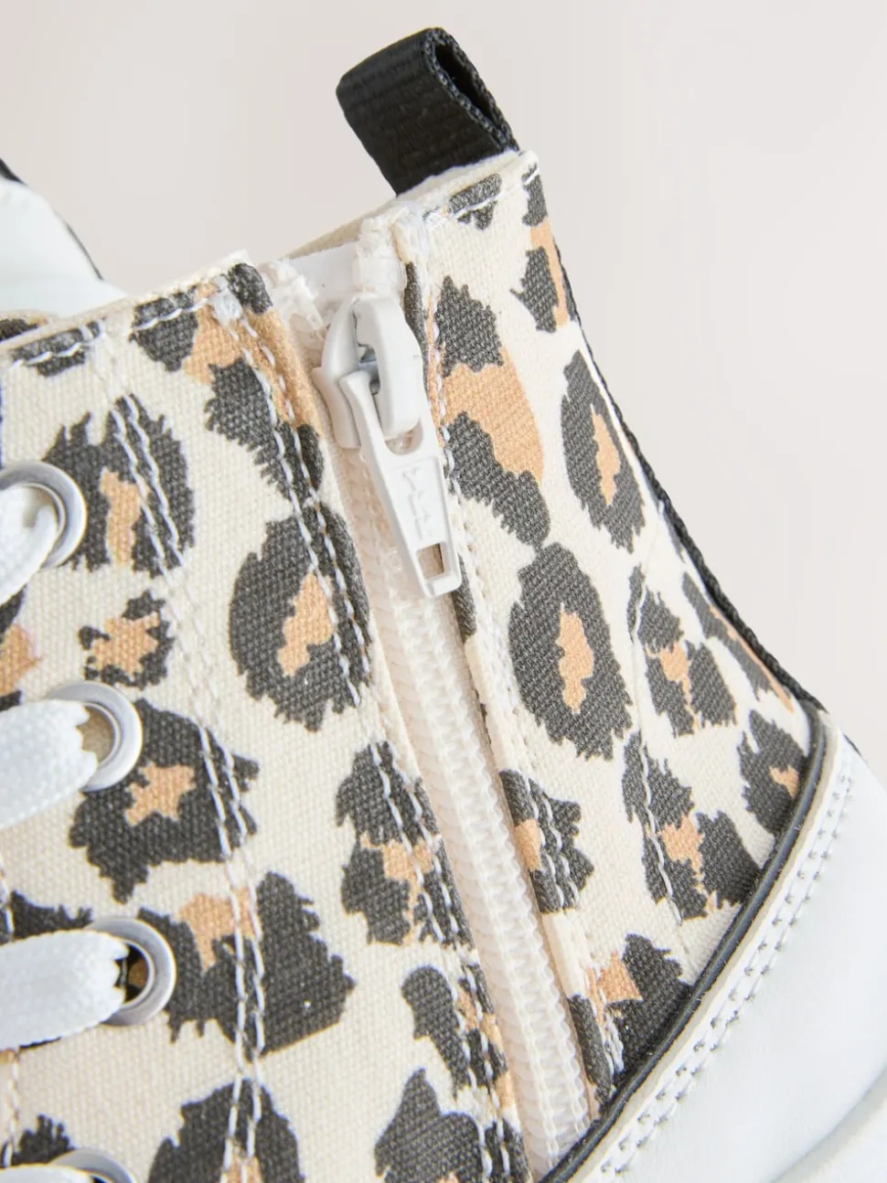 Animal Print Extra Chunky Lace-Up With Zip Trainers