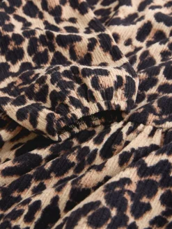 Animal Print Long Sleeve Jersey Dress (3-16yrs)