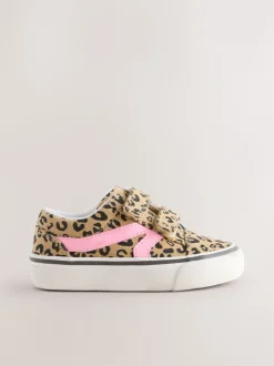 Animal Print Standard Fit (F) Touch Fastening Trainers