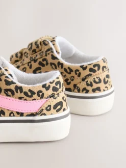Animal Print Standard Fit (F) Touch Fastening Trainers