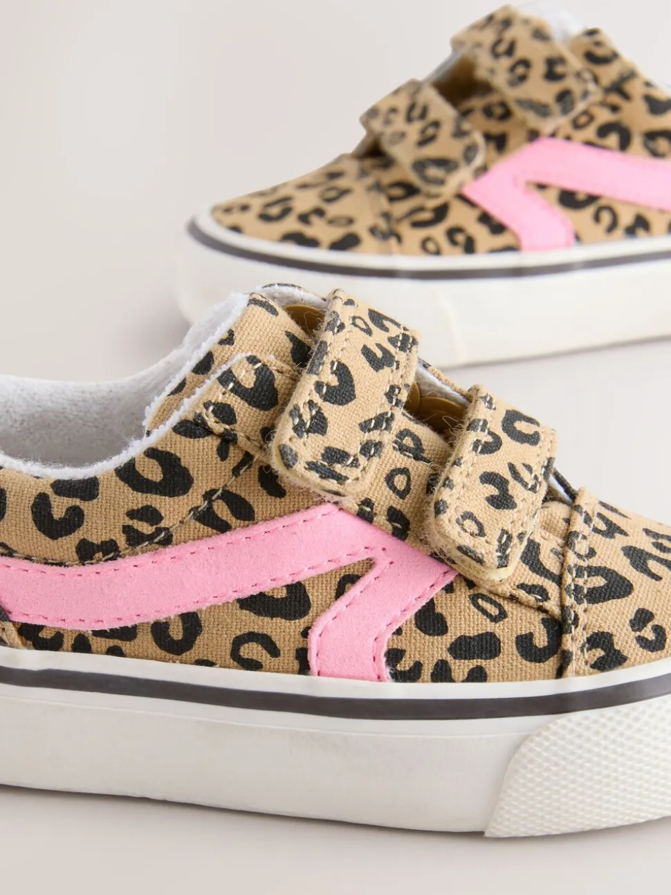 Animal Print Wide Fit (G) Touch Fastening Trainers