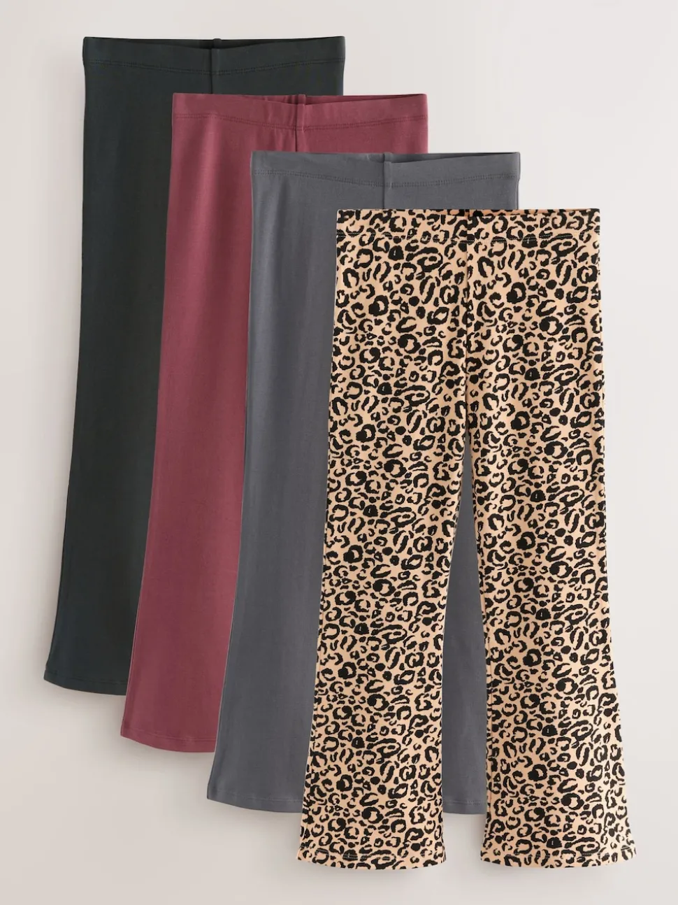 Animal/Red 4 Pack Flared Leggings (3-16yrs)