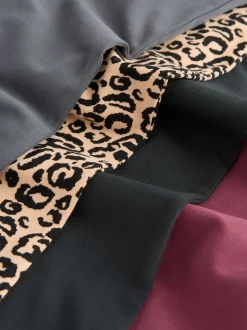 Animal/Red 4 Pack Flared Leggings (3-16yrs)
