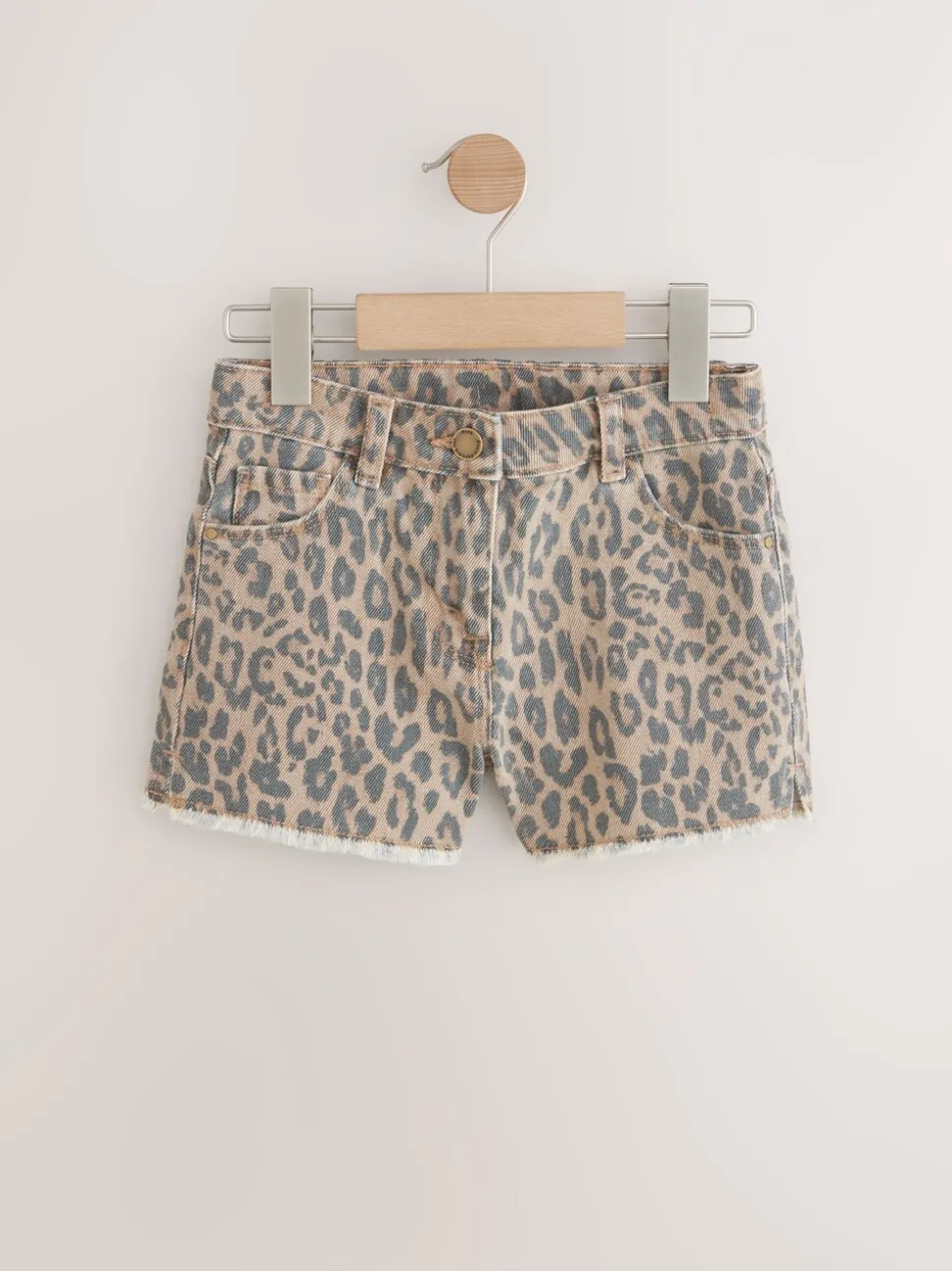Animal Regular Length Frayed Edge Denim Shorts (3-16yrs)