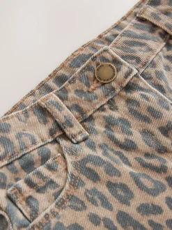 Animal Regular Length Frayed Edge Denim Shorts (3-16yrs)