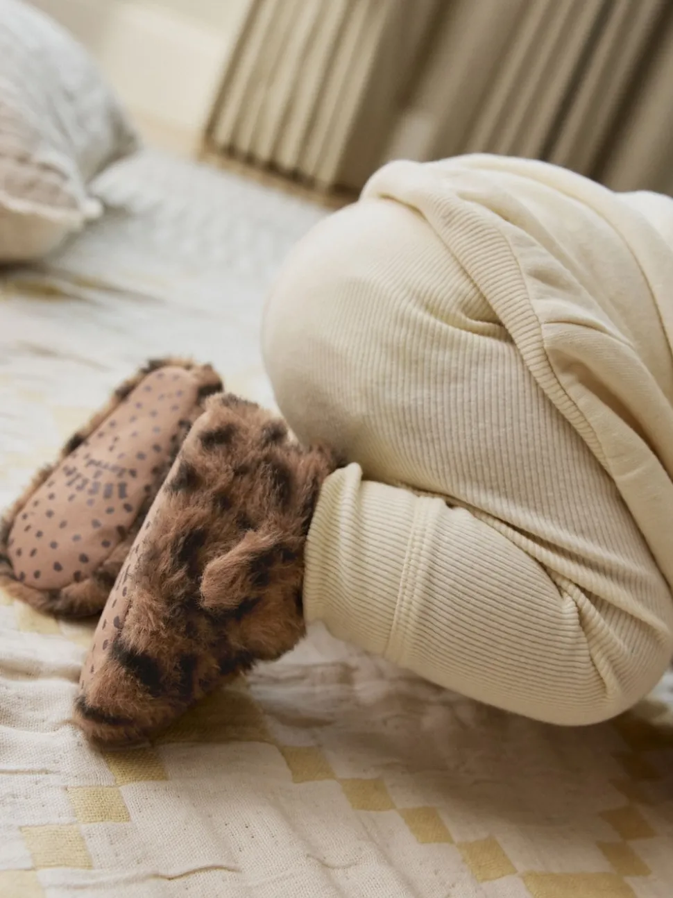 Animal Tan Brown Baby Cosy Touch Fasten Boots (0-18mths)