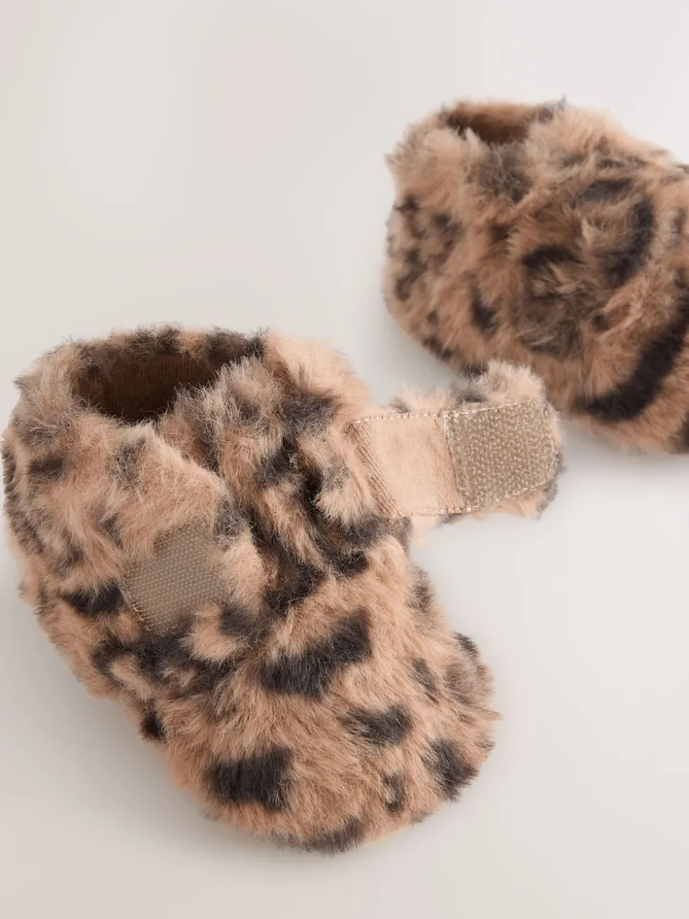 Animal Tan Brown Baby Cosy Touch Fasten Boots (0-18mths)