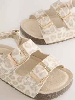 Animal Wide Fit (G) Corkbed Double Two Strap Sandals