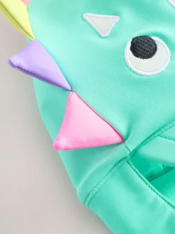 Aqua Blue Dinosaur Swim Cap (3mths-10yrs)