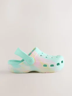 Aqua Blue Marble Standard Fit (F) Clogs