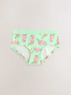 Aqua/Pink Hipster Briefs 5 Pack (2-16yrs)