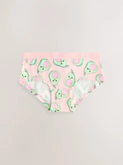 Aqua/Pink Hipster Briefs 5 Pack (2-16yrs)