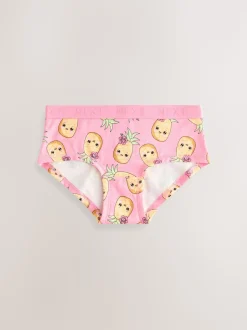 Aqua/Pink Hipster Briefs 5 Pack (2-16yrs)