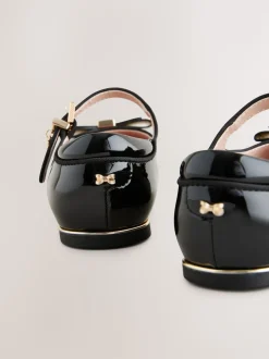Baker by Ted Baker Girls Back to School Patent Mary Jane Black Shoes with Bow