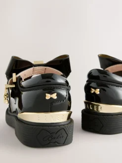 Baker by Ted Baker Girls Back to School Chunky Black Shoes with Bow