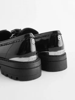 Baker by Ted Baker Girls Black Loafer Shoes with Bow
