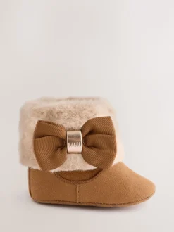 Baker by Ted Baker Baby Girls Faux Fur Trim Padders Boots
