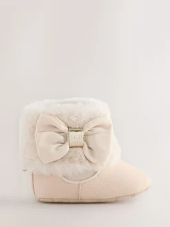 Baker by Ted Baker Baby Girls Faux Fur Trim Padders Boots