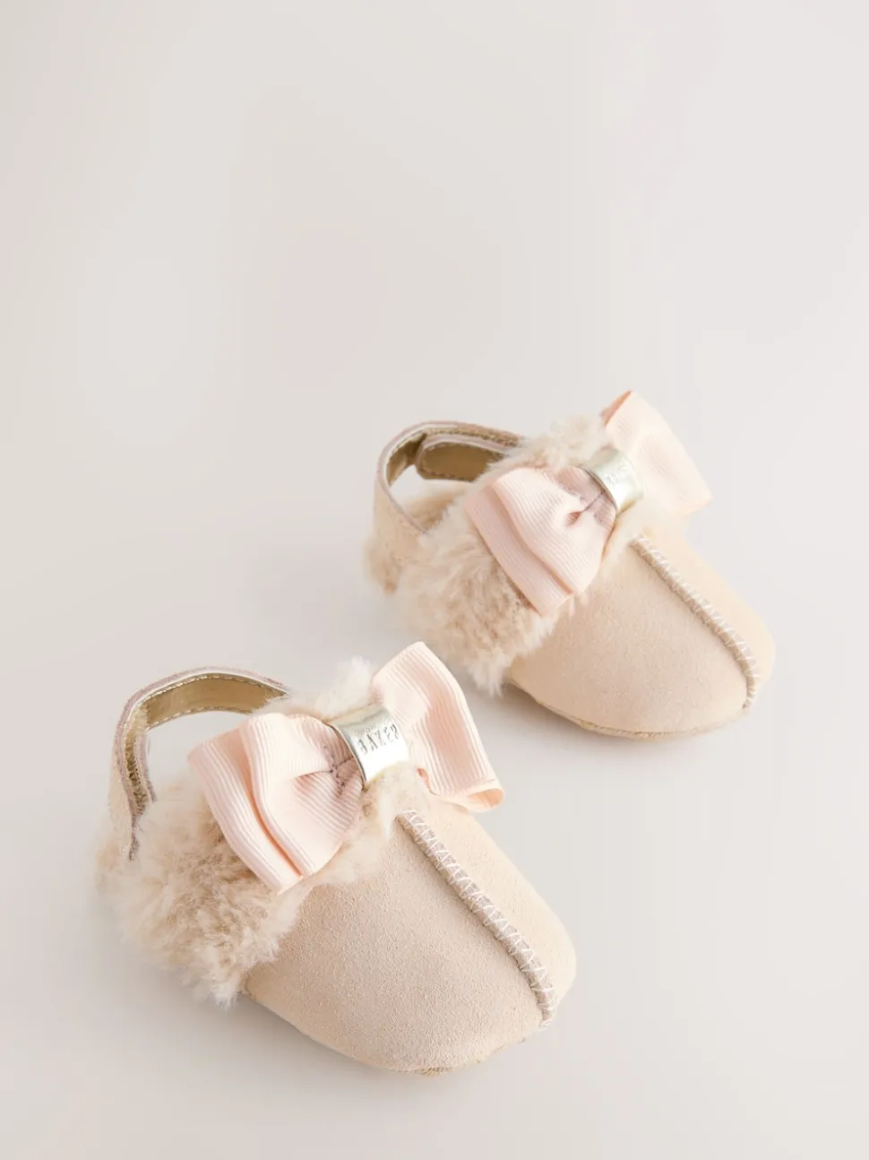 Baker by Ted Baker Baby Girls Faux Fur Trim Padders Mules