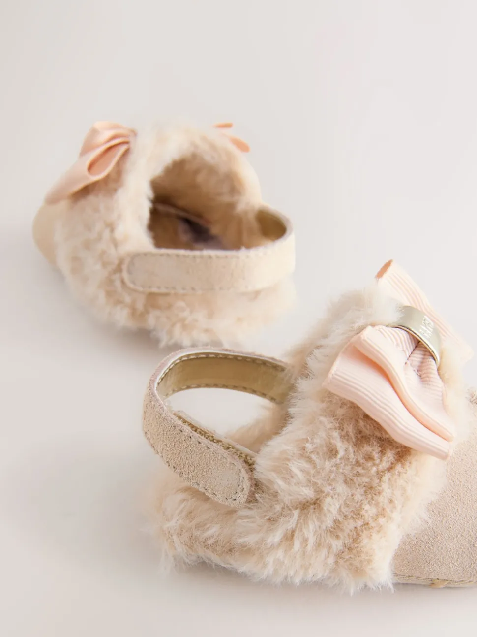 Baker by Ted Baker Baby Girls Faux Fur Trim Padders Mules