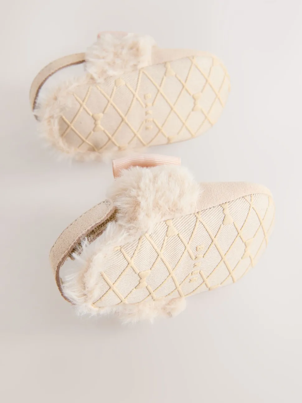 Baker by Ted Baker Baby Girls Faux Fur Trim Padders Mules