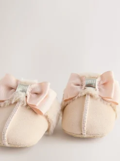 Baker by Ted Baker Baby Girls Faux Fur Trim Padders Mules