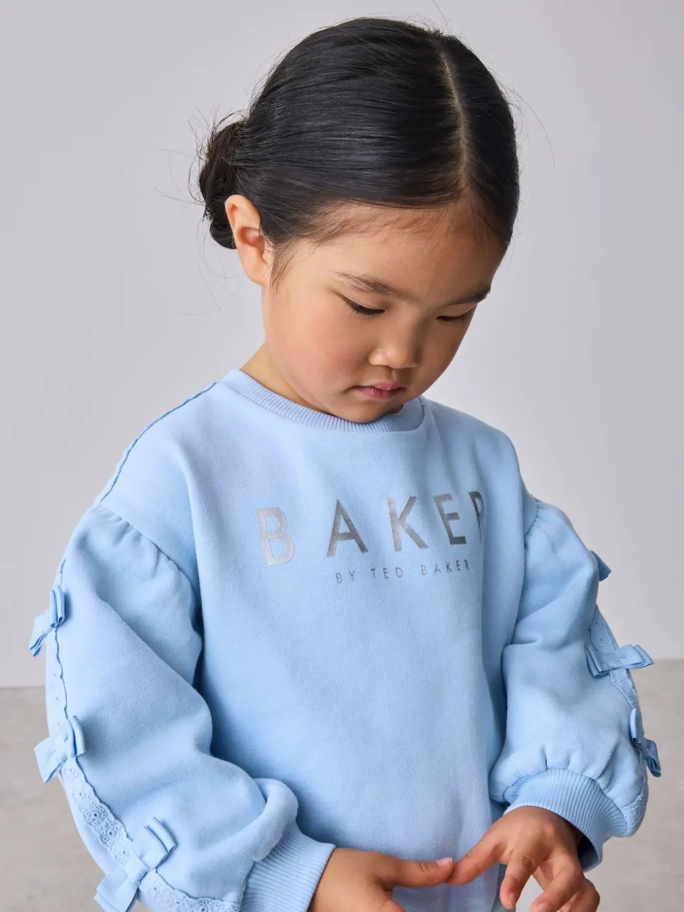 Baker by Ted Baker Blue 2 Piece Side Bow Detail Sweat & Joggers Set
