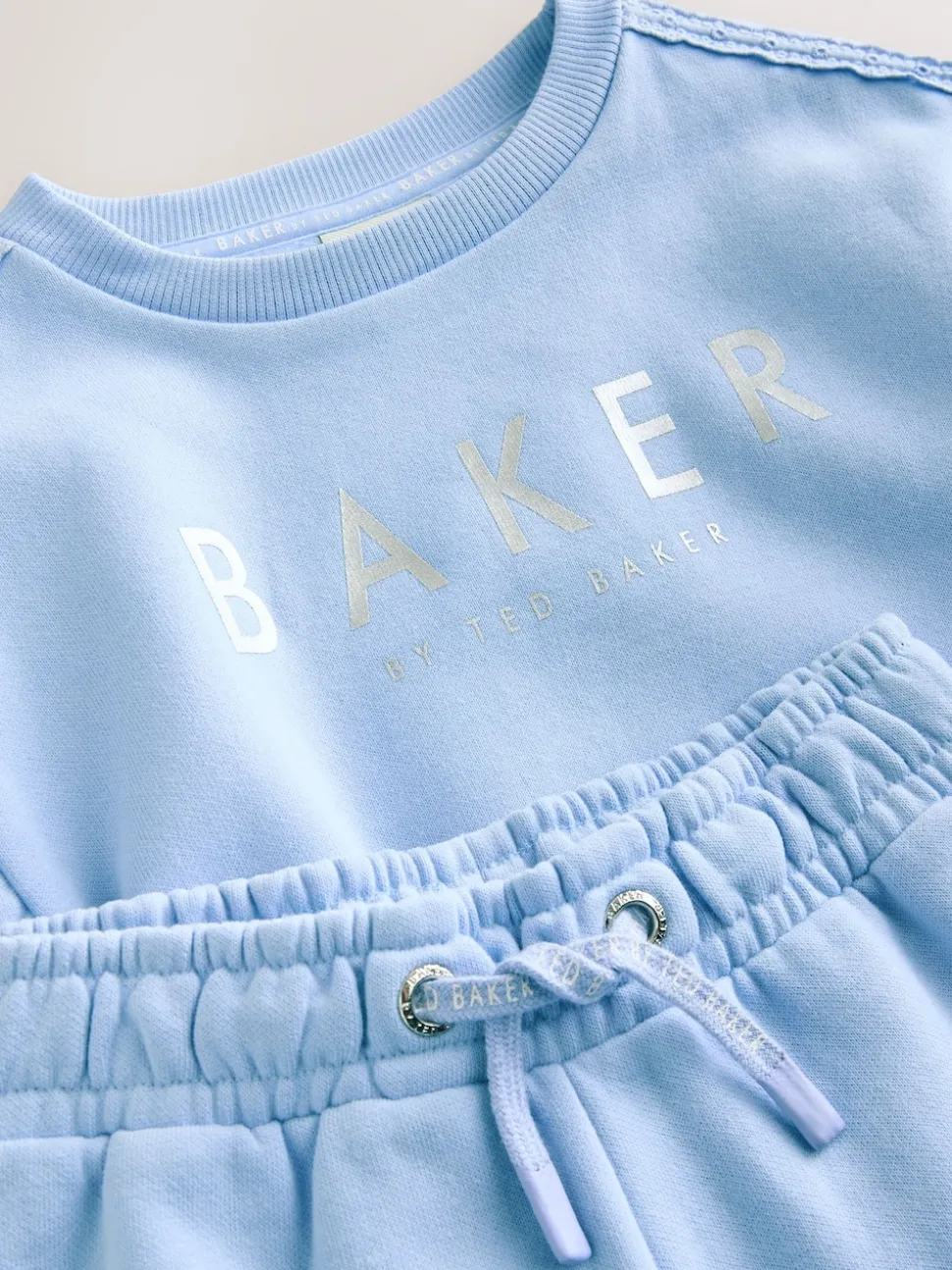 Baker by Ted Baker Blue 2 Piece Side Bow Detail Sweat & Joggers Set