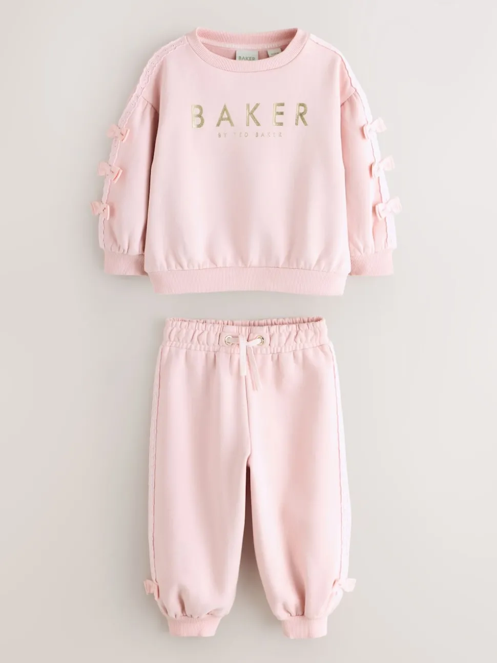 Baker by Ted Baker Blue 2 Piece Side Bow Detail Sweat & Joggers Set