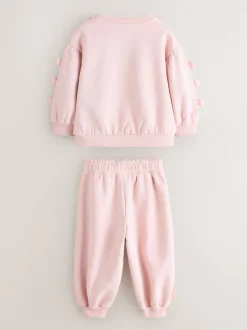 Baker by Ted Baker Blue 2 Piece Side Bow Detail Sweat & Joggers Set