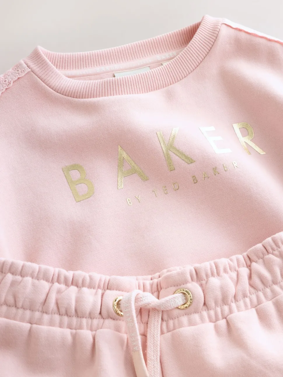 Baker by Ted Baker Blue 2 Piece Side Bow Detail Sweat & Joggers Set