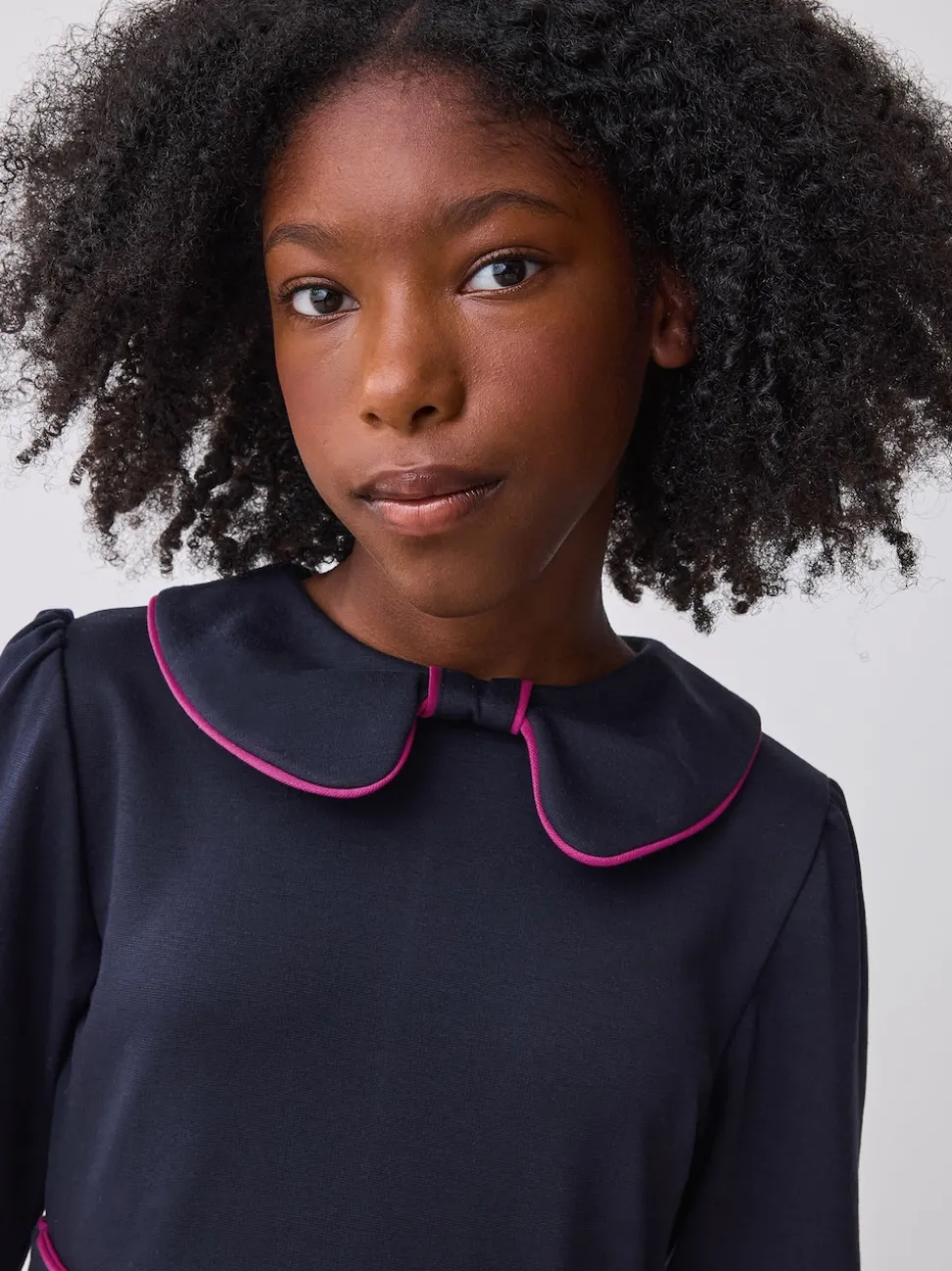 Baker by Ted Baker Bow Collar Pleated Ponte Dress